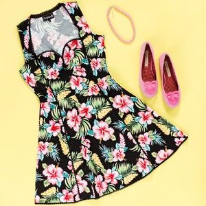 Sourpuss Luau Lucille Dress Tiki Floral XL